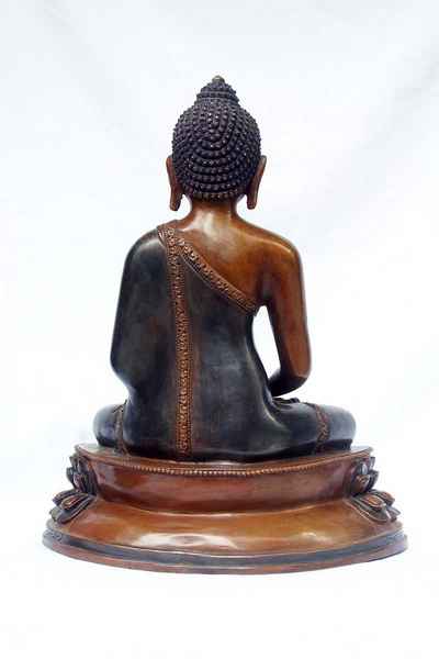 Amitabha Buddha Statue, [double Color Oxidize], [old Post], [remakable]