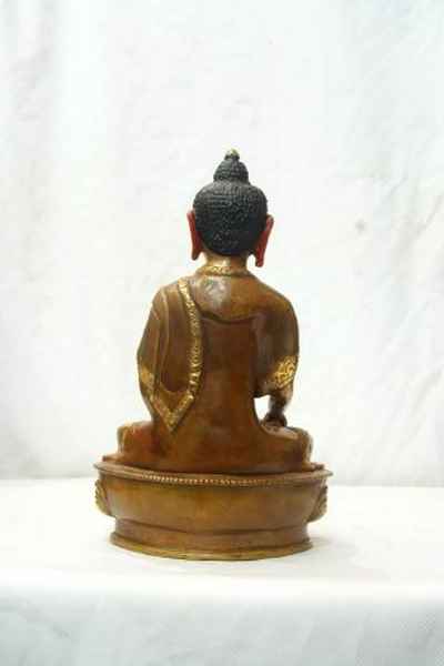 [best Price], Shakyamuni Buddha Statue, [partly Gold Plated], [painted Face], For A Gift, Altars And Buddhist Ritual