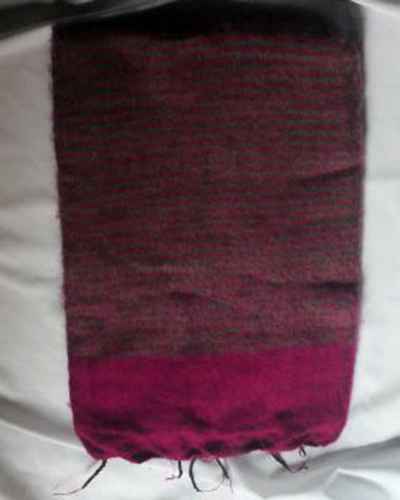 Yak Wool Shawl, Nepali Acrylic Hand Loom Shawl, Small Stripe