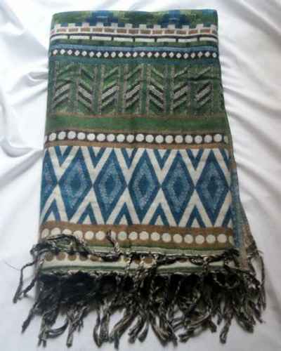 Dhaka Shawl, Multicolor Durable Acrylic Shawl With Various Patterns
