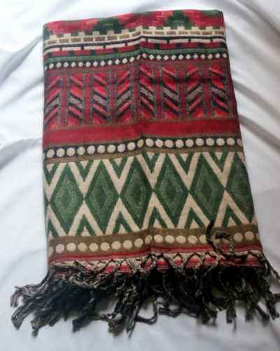 Dhaka Shawl, Multicolor Durable Acrylic Shawl With Various Patterns