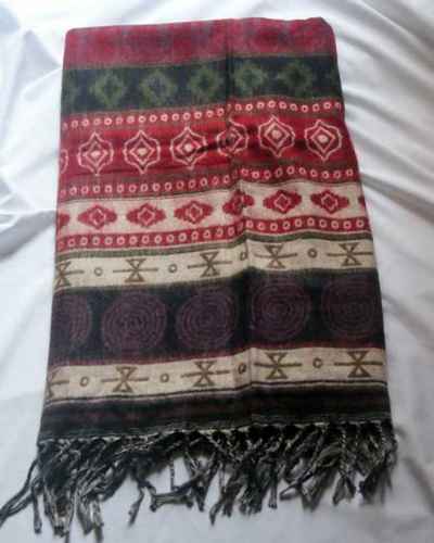 Dhaka Shawl, Multicolor Durable Acrylic Shawl With Various Patterns
