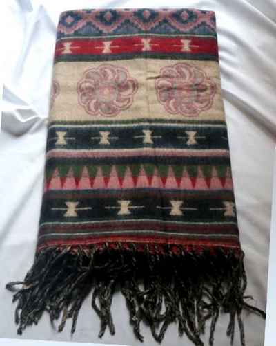 Dhaka Shawl, Multicolor Durable Acrylic Shawl With Various Patterns
