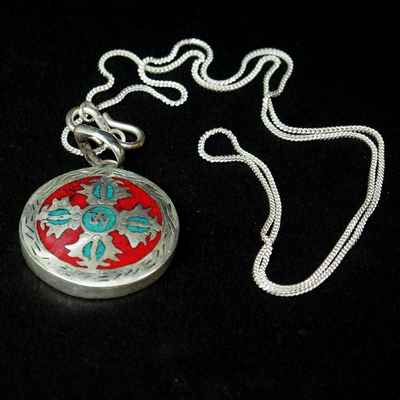Double Dorje Locket Pendant