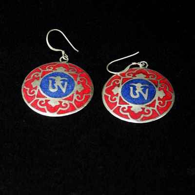 Tibetan Om Earring