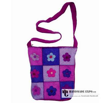 [9 Flowers] Felt Shopping Bag