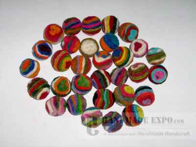 Felt Ball With [spiral Design]