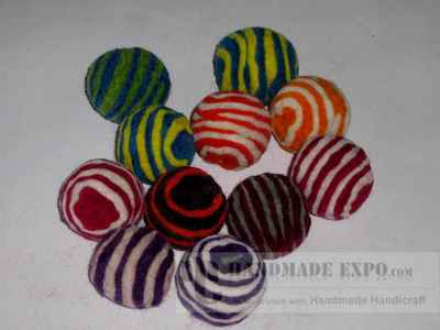 Felt Ball With [spiral Design]