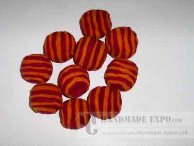 Felt Ball With [spiral Design]