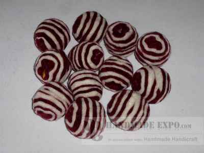 Felt Ball With [spiral Design]