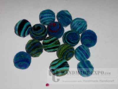 Felt Ball With [spiral Design]
