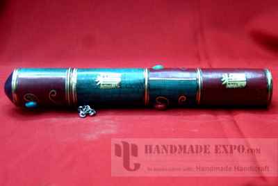 Cylinderical Incense Holder With Stone Fitting