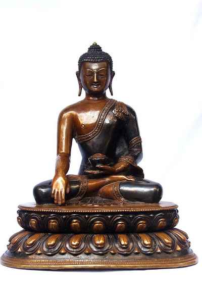 Shakyamuni Buddha, [double Color Oxidation], [old Post], [remakable]