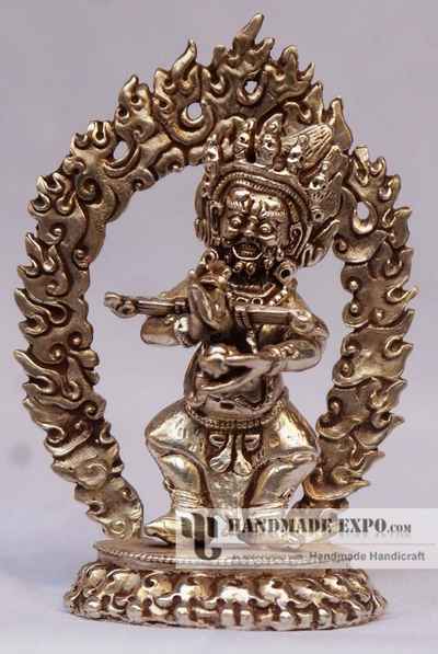Mahakala Panjaranatha Statue, [full Silver Plated]