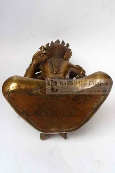 Buddhist Statue Of Vajrasattva With Consort, [shakti], Yab-yum [bronze Finishing]