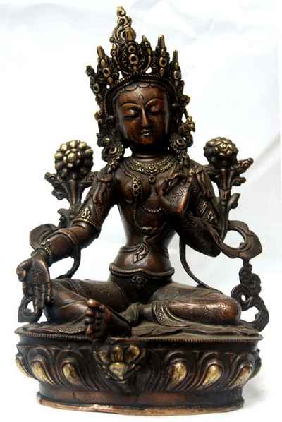 Exquisite And Rare Nepali Green Tara - Perfect For Gifting And Home Décor At An Affordable Price