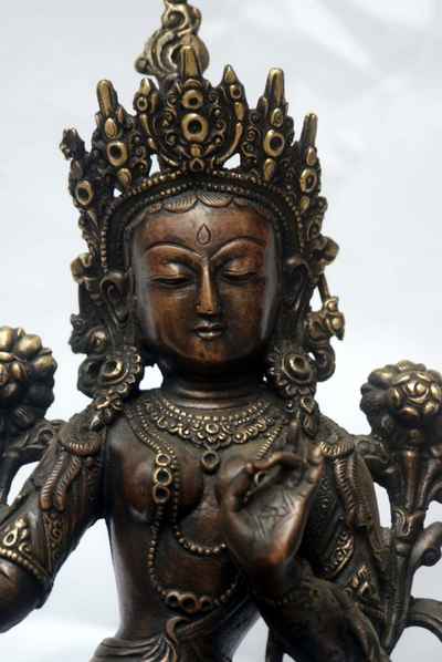 Exquisite And Rare Nepali Green Tara - Perfect For Gifting And Home Décor At An Affordable Price