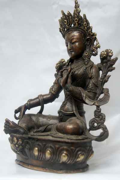 Exquisite And Rare Nepali Green Tara - Perfect For Gifting And Home Décor At An Affordable Price