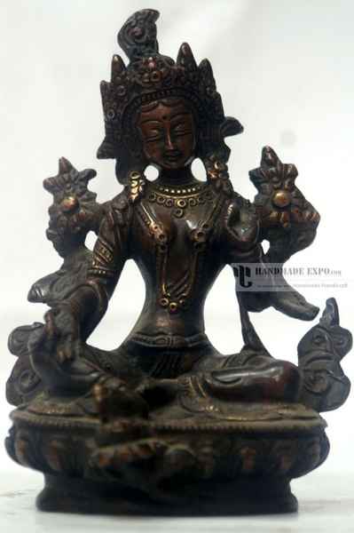 Green Tara Brass Antique