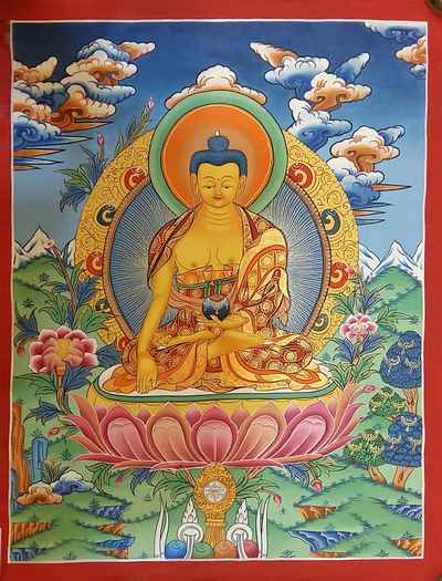 Shakyamuni Buddha - Traditional Color Thangka