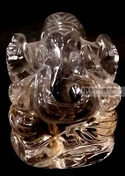Clear Crystal Ganesh Statue
