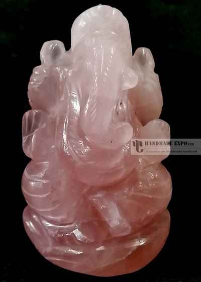 Rose Quartz Ganesh Statue