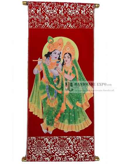 Radha Krishan Embossed Screen Print