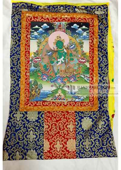 Printed Thangka With Brocade
