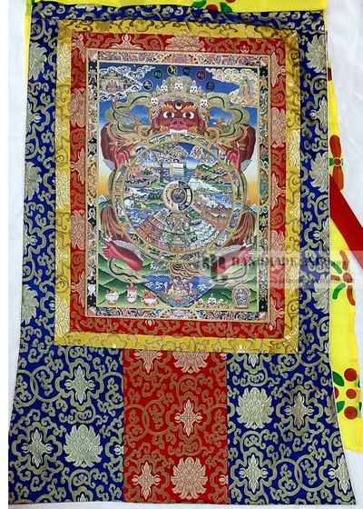 Printed Thangka With Brocade