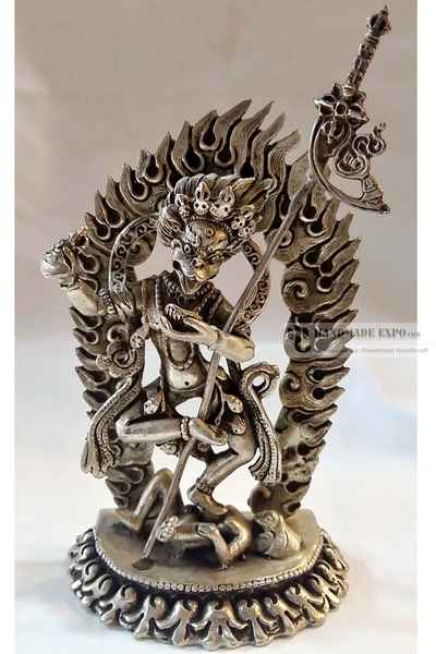 Simhamukha Yogini, Senge Dongma Statue In [full Silver Plated]