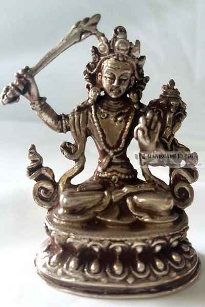 Manjushri Statue In [full Silver Plated]