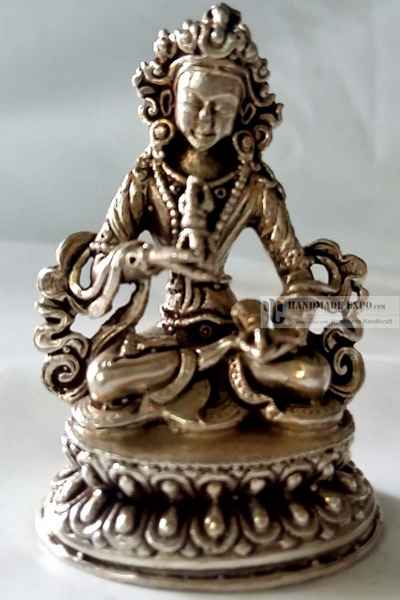 Buddhist Statue Of Vajrasattva Statue In [full Silver Plated]