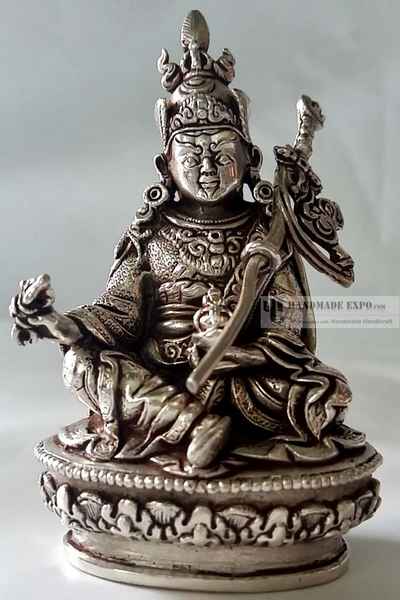 Padmasambhava Statue In [full Silver Plated]