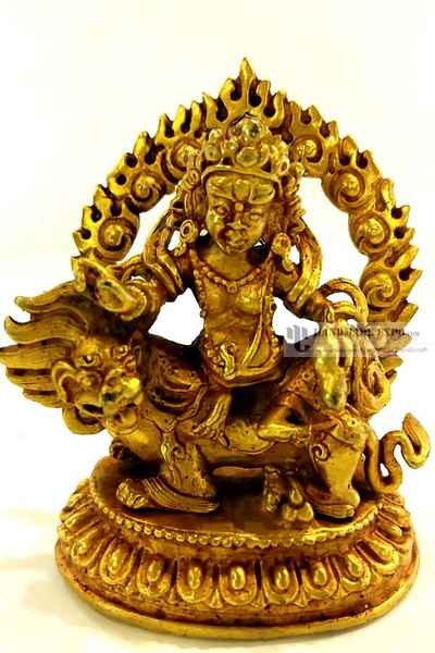 Lion Namtose Vaisravana Jambhala Statue [full Gold Plated]
