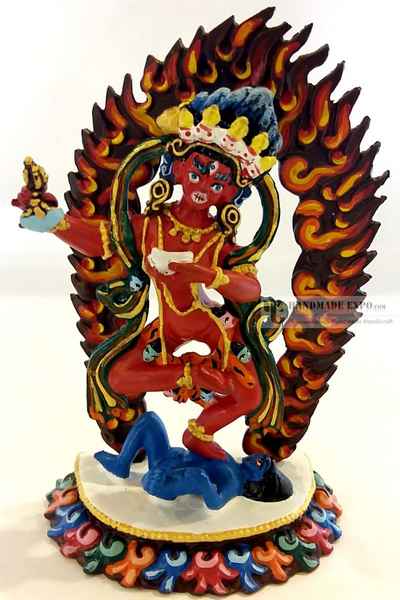 Vajravarahi - Dorje Phagmo Yogini Statue In Traditional Color