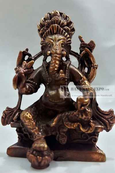 Ganesh Statue In Natural Patina