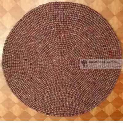 Felt Ball Brown Rug / Carpet [stone Color]