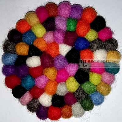Felt Ball [multi Color], Coaster