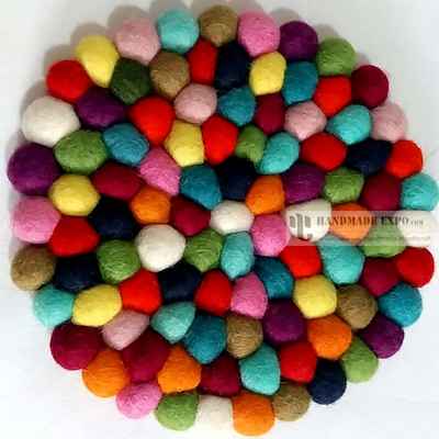 Felt Ball Round [placemat], [multi Color]