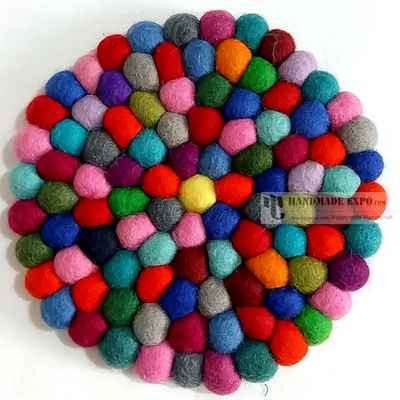 Felt Ball Round [multi Color], [placemat]