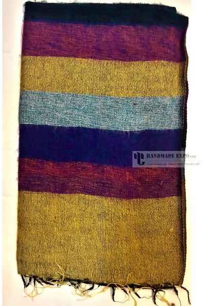 Yak Wool Shawl, Nepali Acrylic Hand Loom Shawl, Stool Size