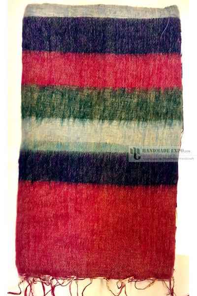 Yak Wool Shawl, Nepali Acrylic Hand Loom Shawl, Large Strip