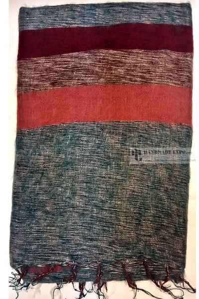 Yak Wool Shawl, Nepali Acrylic Hand Loom Shawl, Large Strip