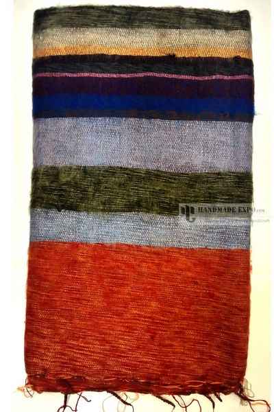Yak Wool Shawl, Nepali Acrylic Hand Loom Shawl, Large Strip