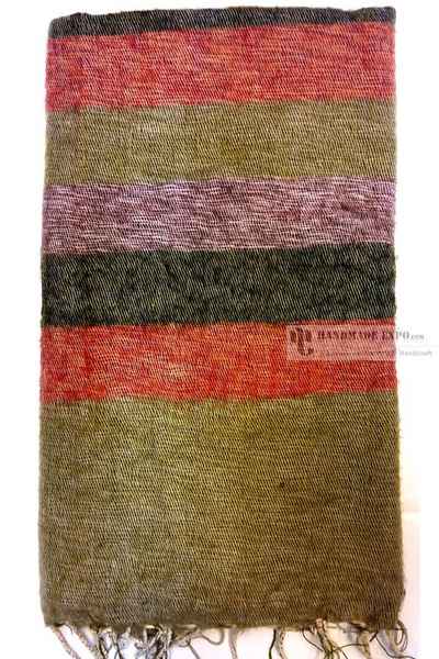 Yak Wool Shawl, Nepali Acrylic Hand Loom Shawl, Large Strip