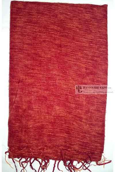 Yak Wool Shawl, Nepali Acrylic Hand Loom Shawl, Plain