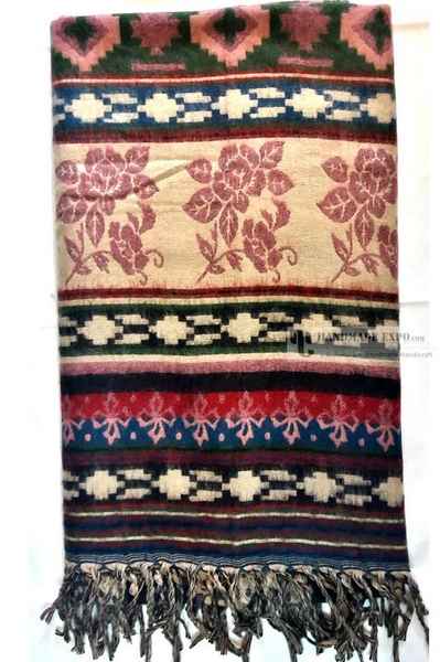 Dhaka Shawl, Multicolor Durable Acrylic Shawl With Various Patterns