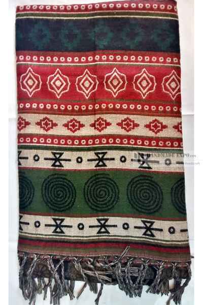 Dhaka Shawl, Multicolor Durable Acrylic Shawl With Various Patterns
