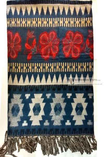 Dhaka Shawl, Multicolor Durable Acrylic Shawl With Various Patterns
