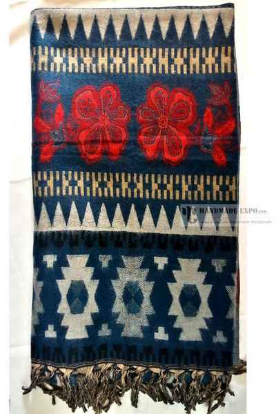 Dhaka Shawl, Multicolor Durable Acrylic Shawl With Various Patterns